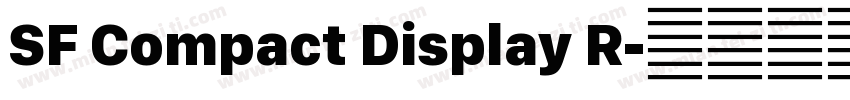SF Compact Display R字体转换